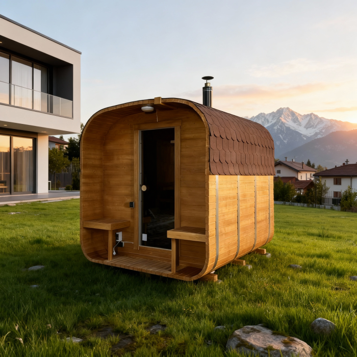 “Sauna Quadro“ 2m + terrace 0,4m (D 2.2) SR-1,75m