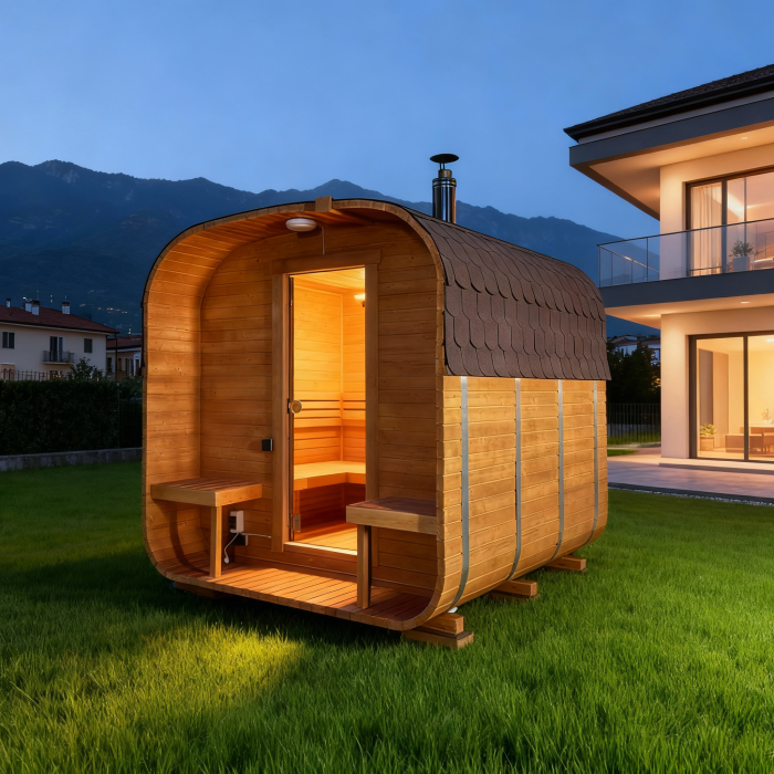 “Sauna Quadro“ 2m + terrace 0,4m (D 2.2) SR-1,75m